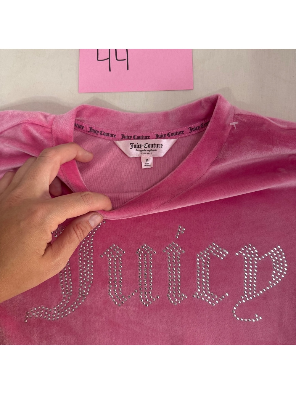 Juicy Couture Pink Velour 3-Piece Tracksuit Set Juniors Medium - Picture 3 of 9